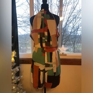 Sale!🚦SHEIN curve colorful Halter Neck Jumpsuit romper